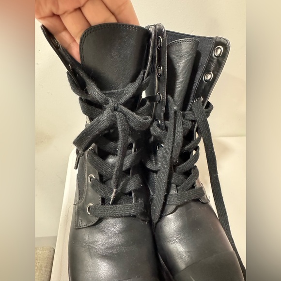 MK Brea Stretch-Knit and Leather Combat Boot-8 - Picture 3 of 7